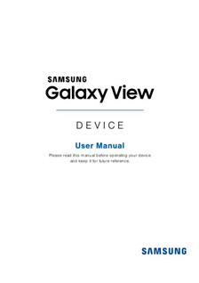 Samsung Galaxy View manual. Camera Instructions.